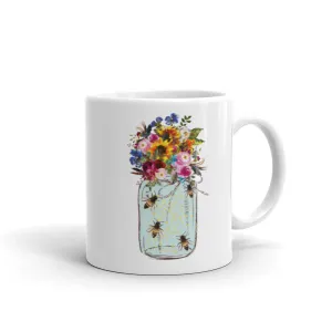 Bees in a Jar Ceramic Mug