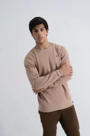 Beige Basic Sweatshirt