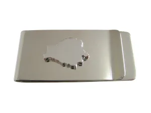 Belarus Map Shape Money Clip