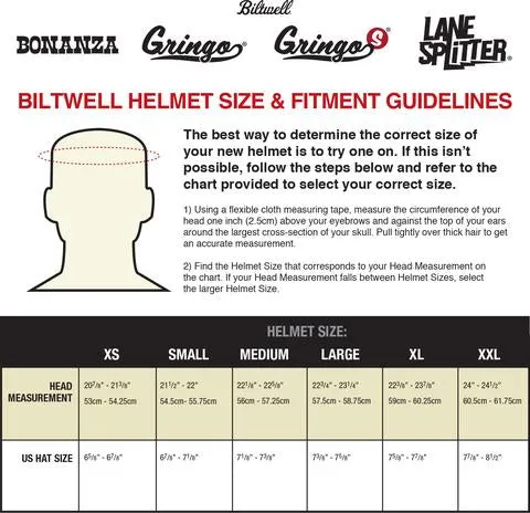 Biltwell Gringo ECE Helmet (Flat Black) SMALL