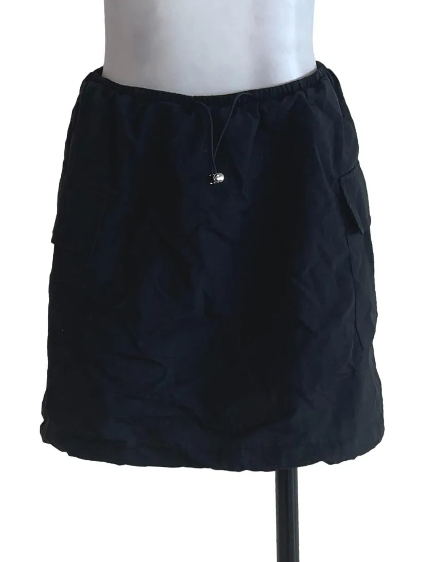 Black Plain Skorts