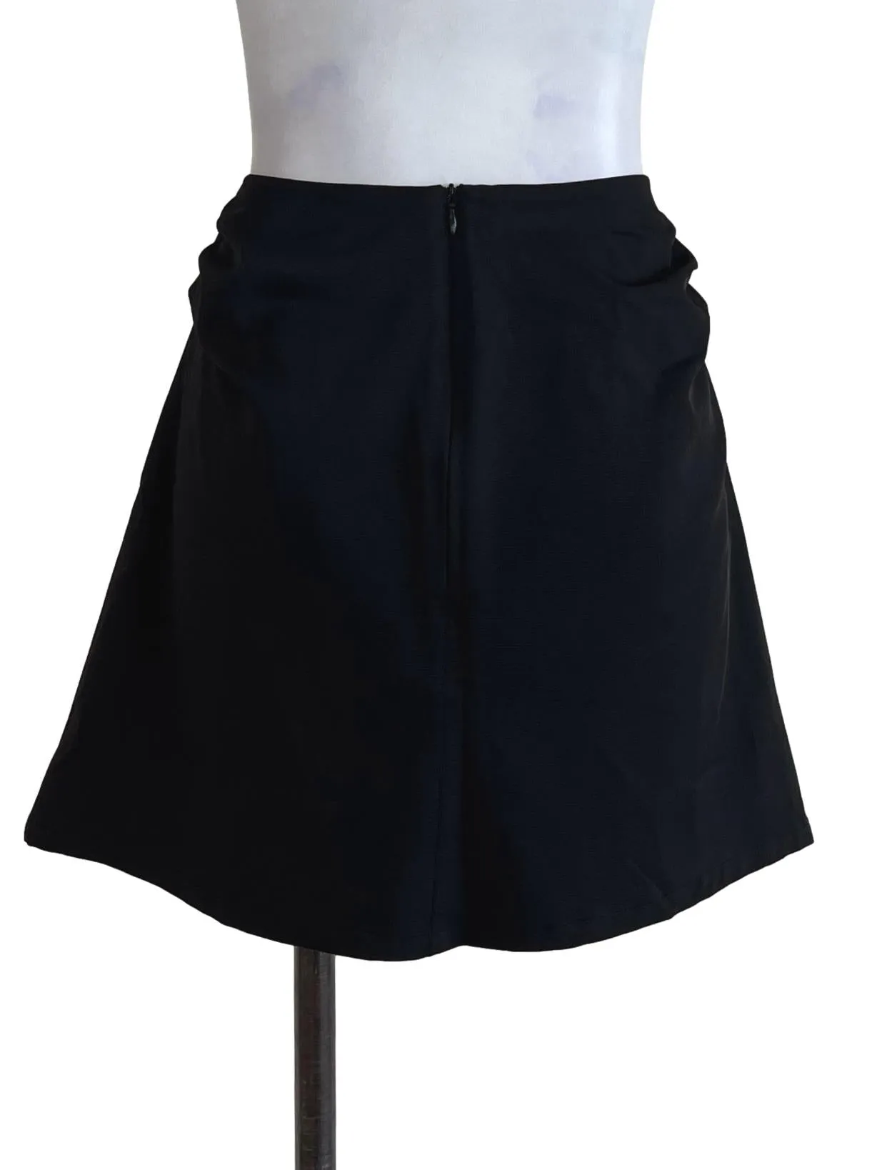 Black Plain Skorts
