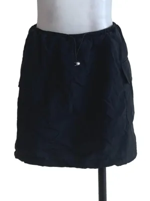 Black Plain Skorts