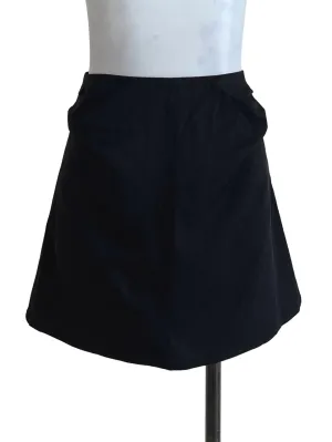 Black Plain Skorts