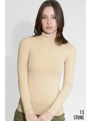 Blair Long Sleeve Mock Neck Stone
