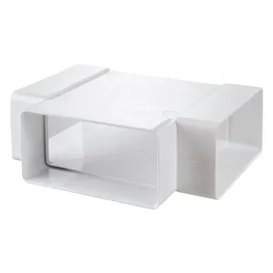 Blauberg Flat Plastic Ducting Tee Piece - 220x90mm