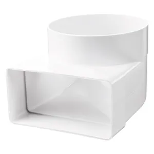 Blauberg Flat Plastic Ducting to Round Angled Transformer 220x90 - 125mm