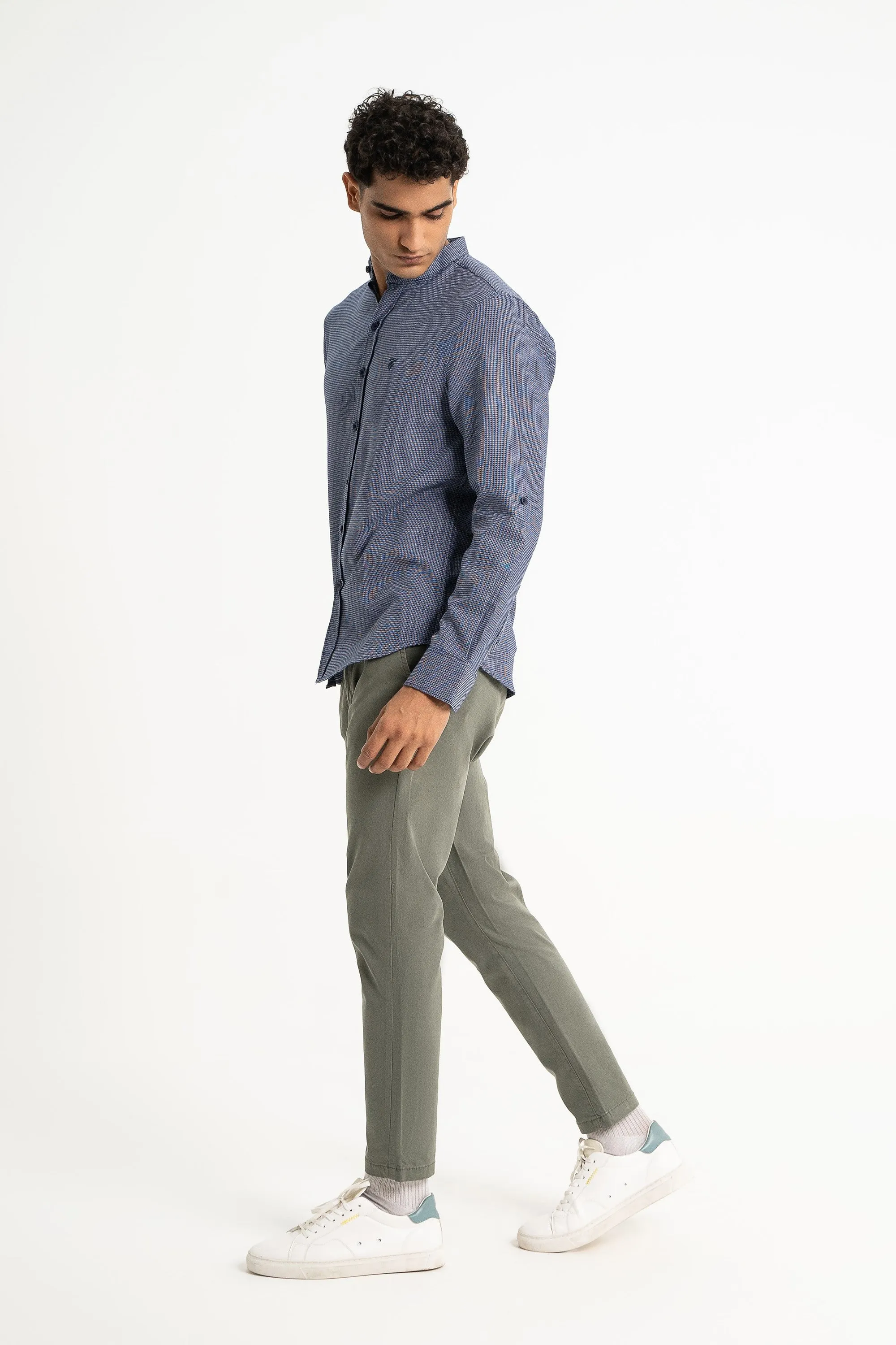 Blue Jacquard Shirt