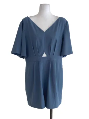 Blue Plain Romper