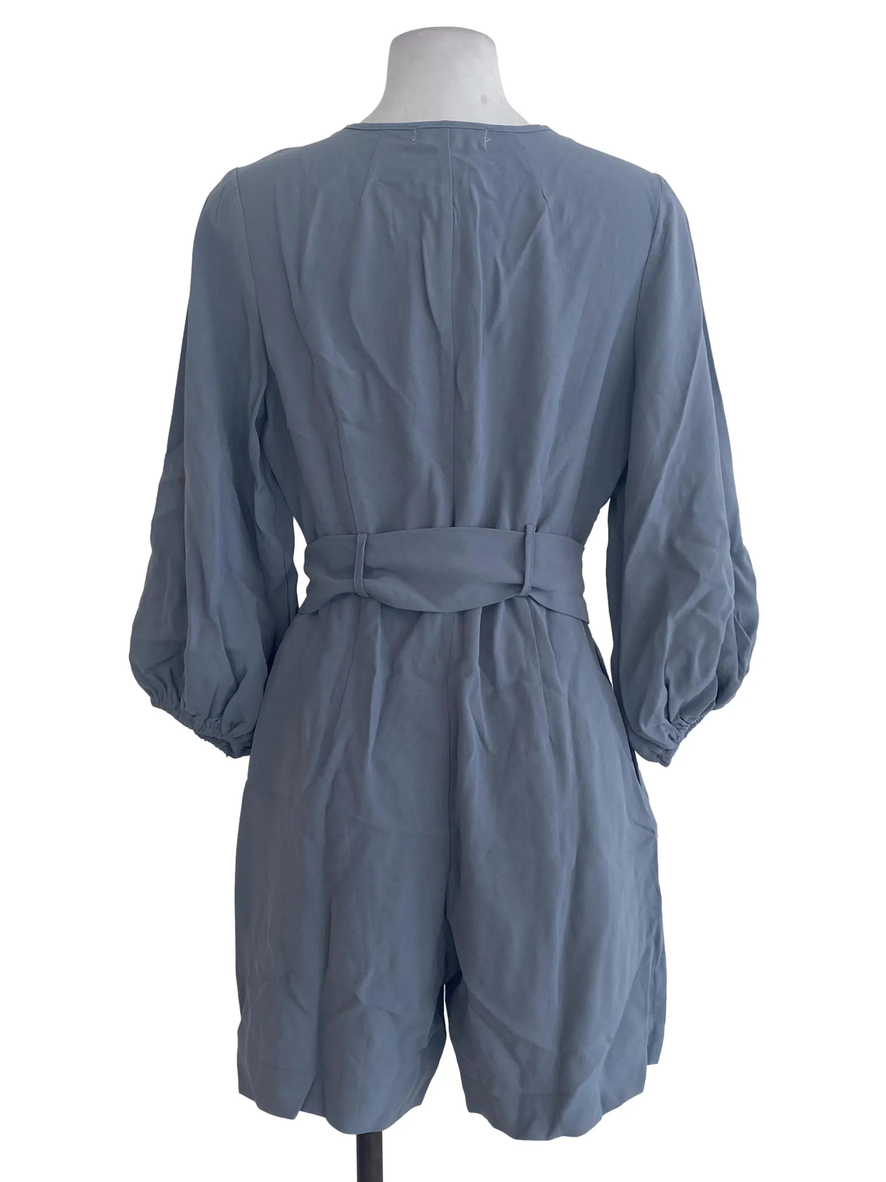 Blue Plain Romper