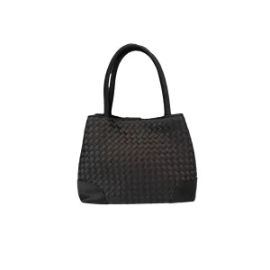 Bottega Veneta Black Woven Satin Mini Bag