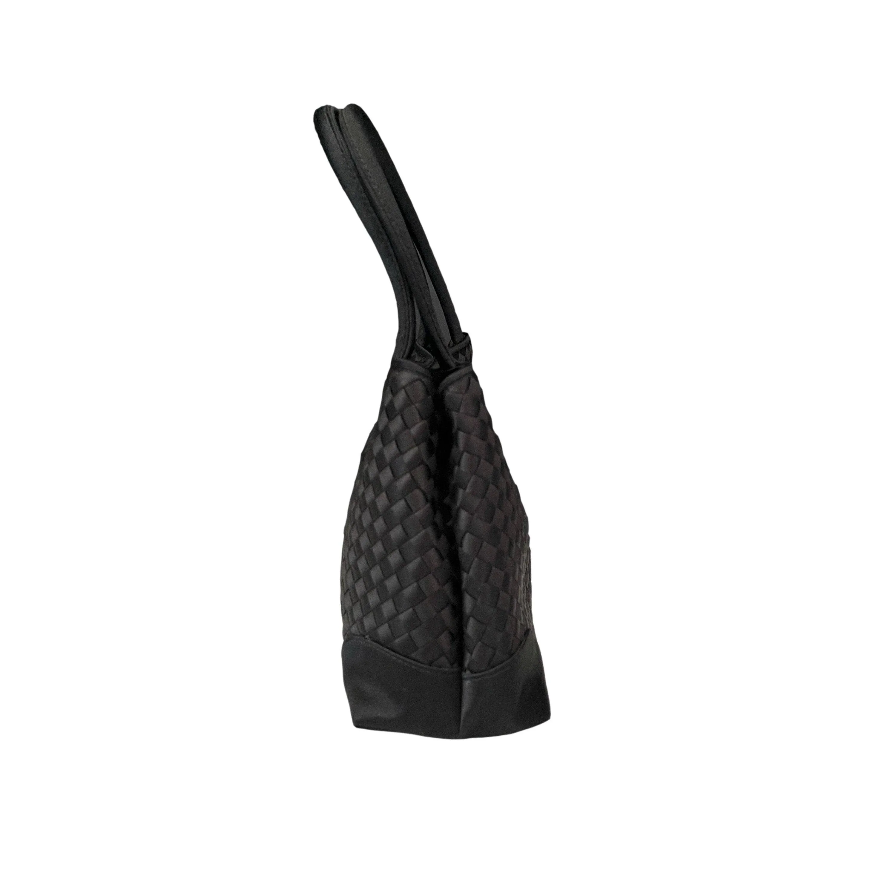 Bottega Veneta Black Woven Satin Mini Bag