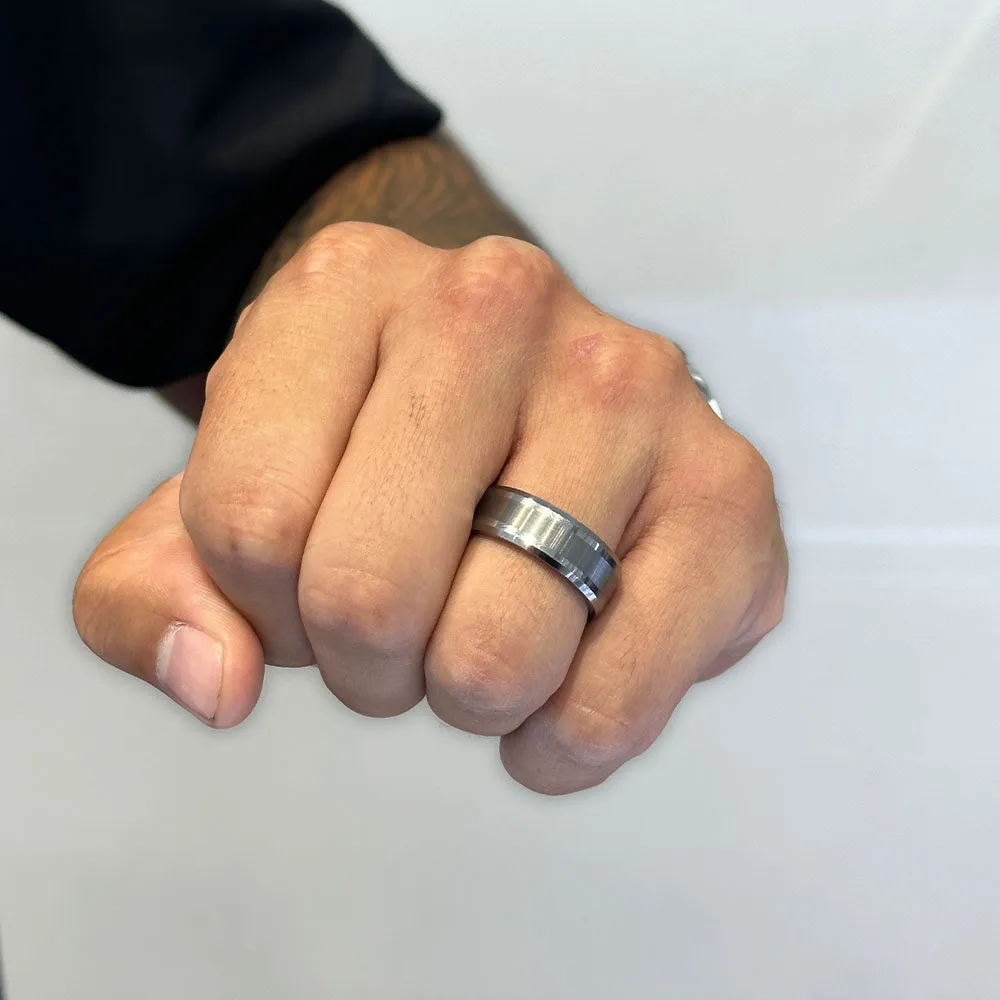 Brushed / Polished Tungsten Band