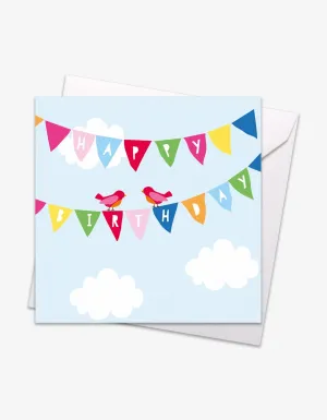 Bunting Birthday Card