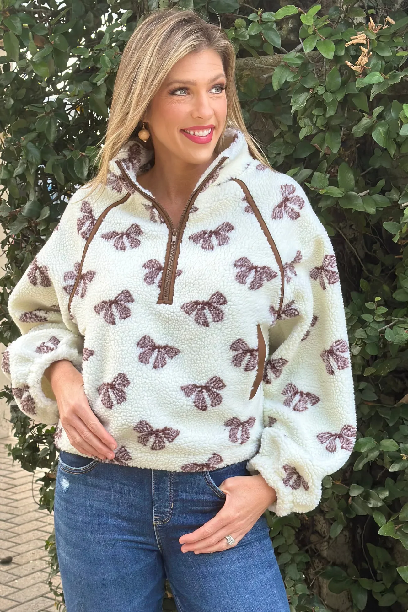 Buttercup Half-Zip Sherpa Pullover