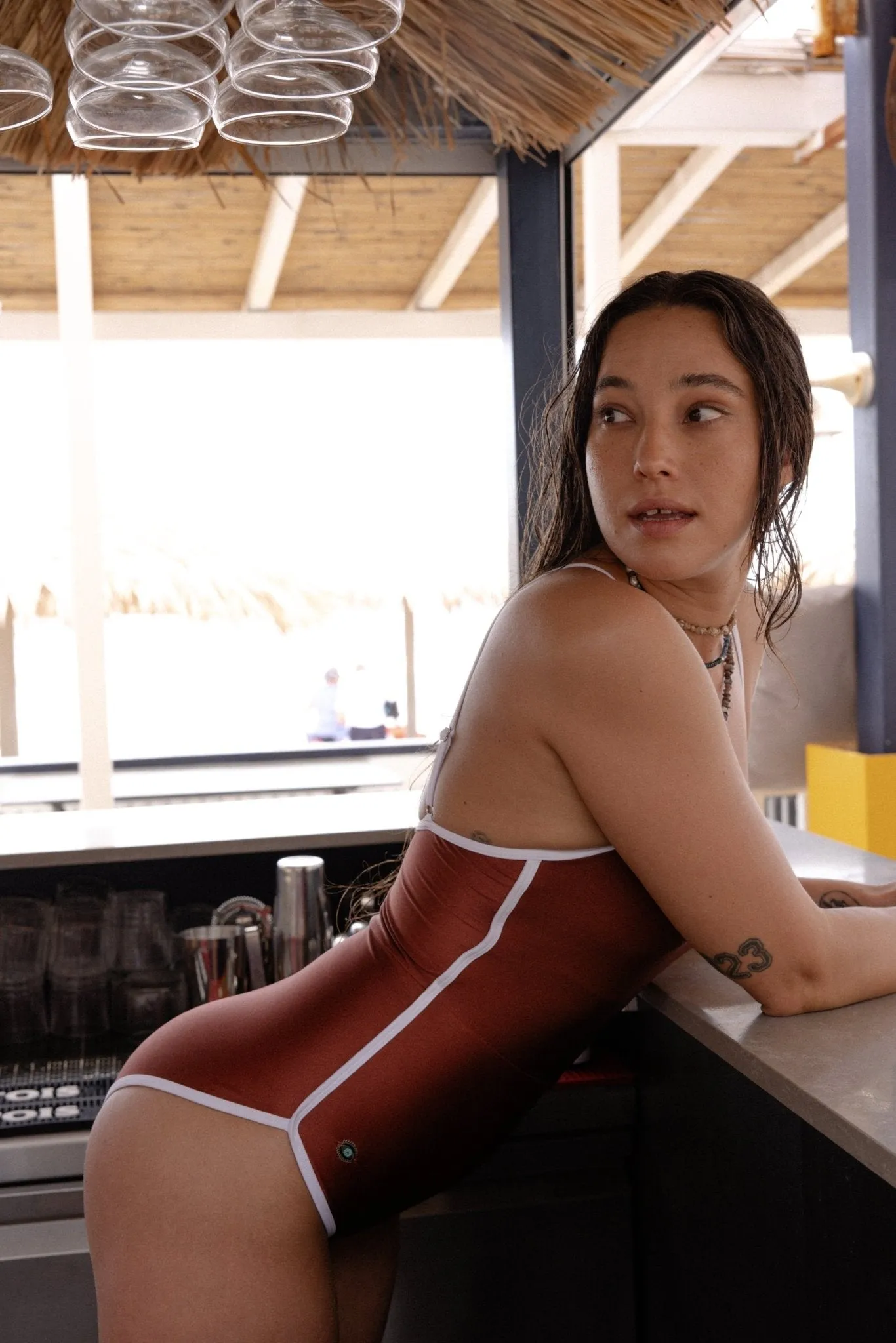 California One-Piece Red