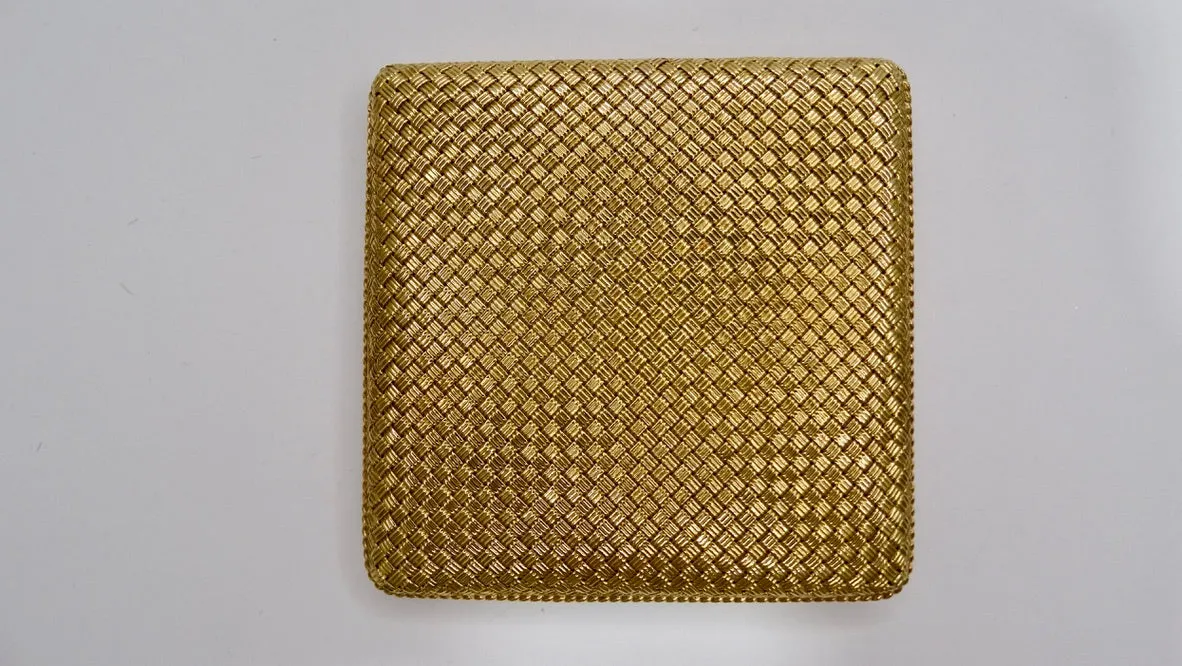 Cartier 18k 750 Yellow Gold and Diamond Compact