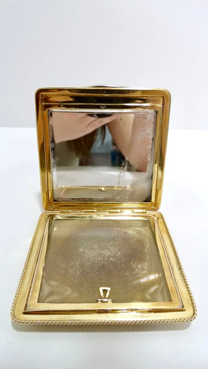 Cartier 18k 750 Yellow Gold and Diamond Compact