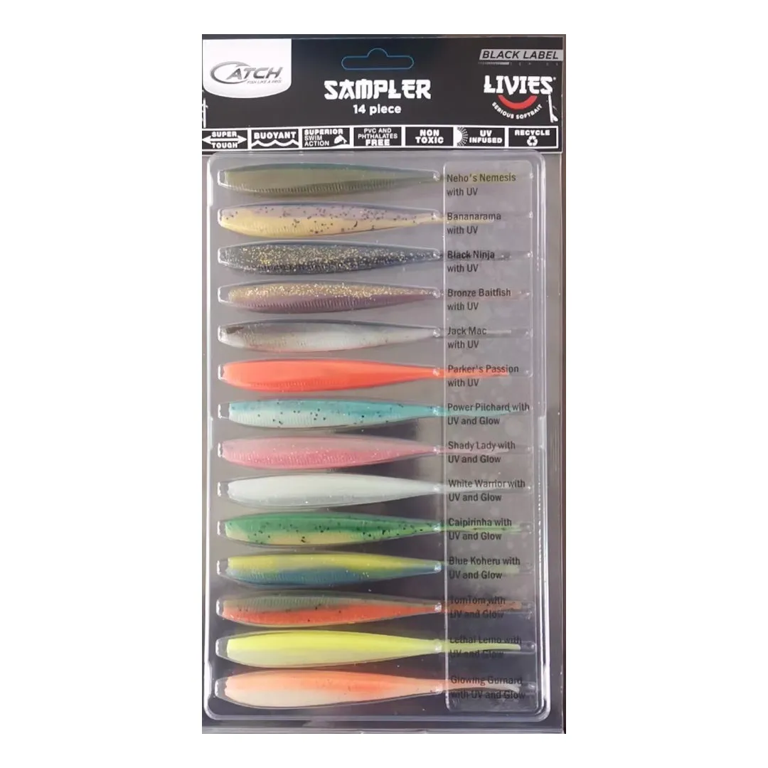 Catch Black Label 5 inch Soft Bait Sampler Pack
