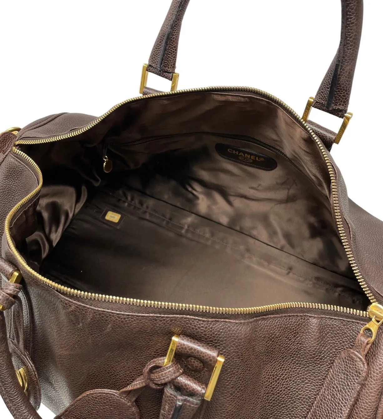 Chanel Brown Caviar Carry On Bag