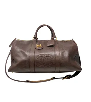 Chanel Brown Caviar Carry On Bag