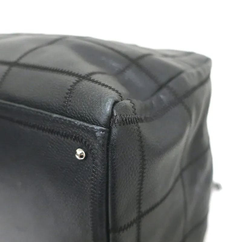 Chanel Chocolate Bar Boston Bag Black Caviar Leather