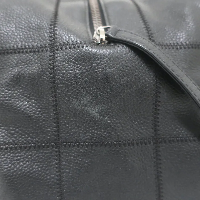 Chanel Chocolate Bar Boston Bag Black Caviar Leather