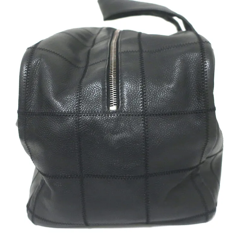 Chanel Chocolate Bar Boston Bag Black Caviar Leather