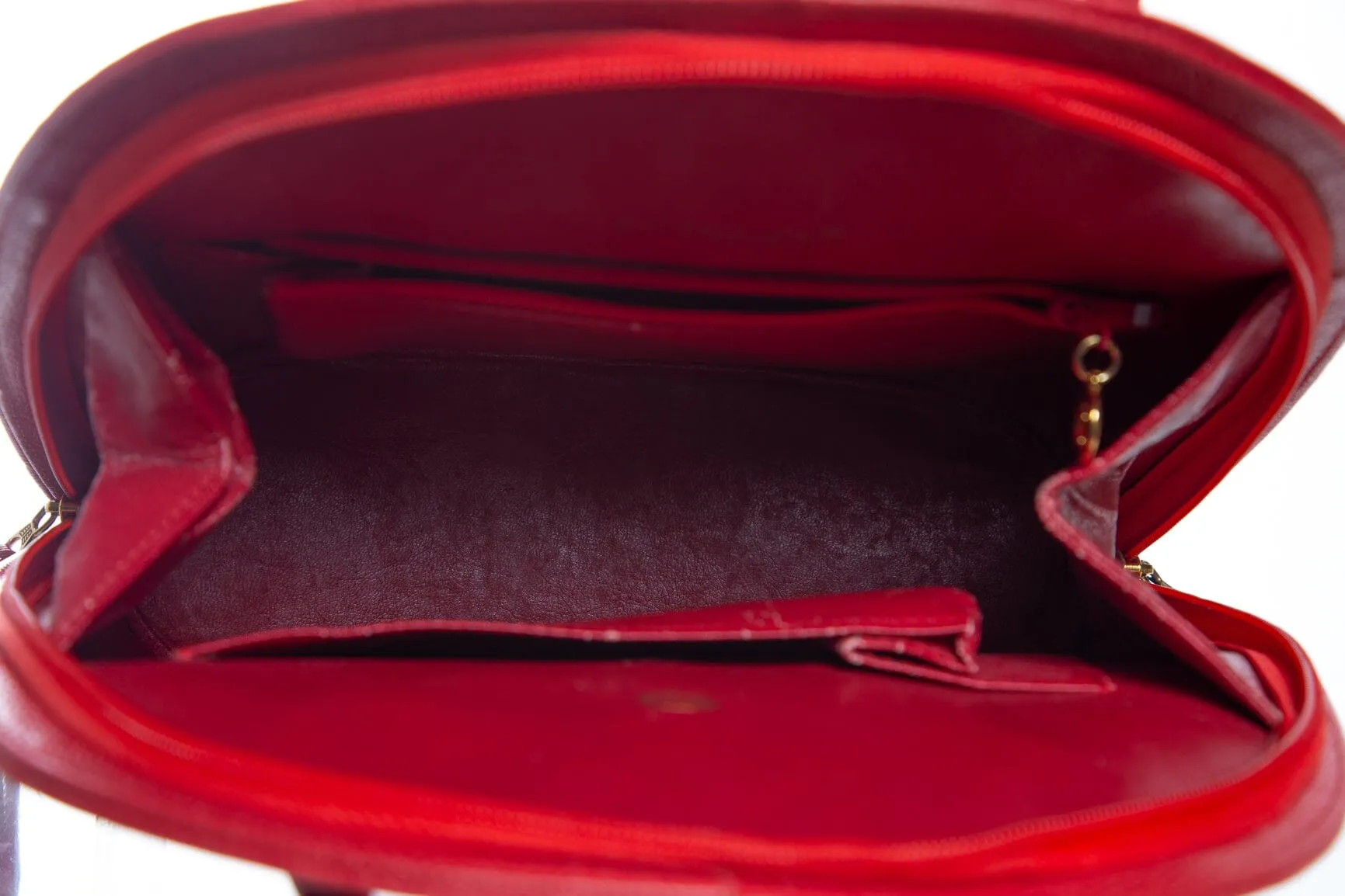 Chanel Vintage 1994-1996 Red Caviar Rounded Tote