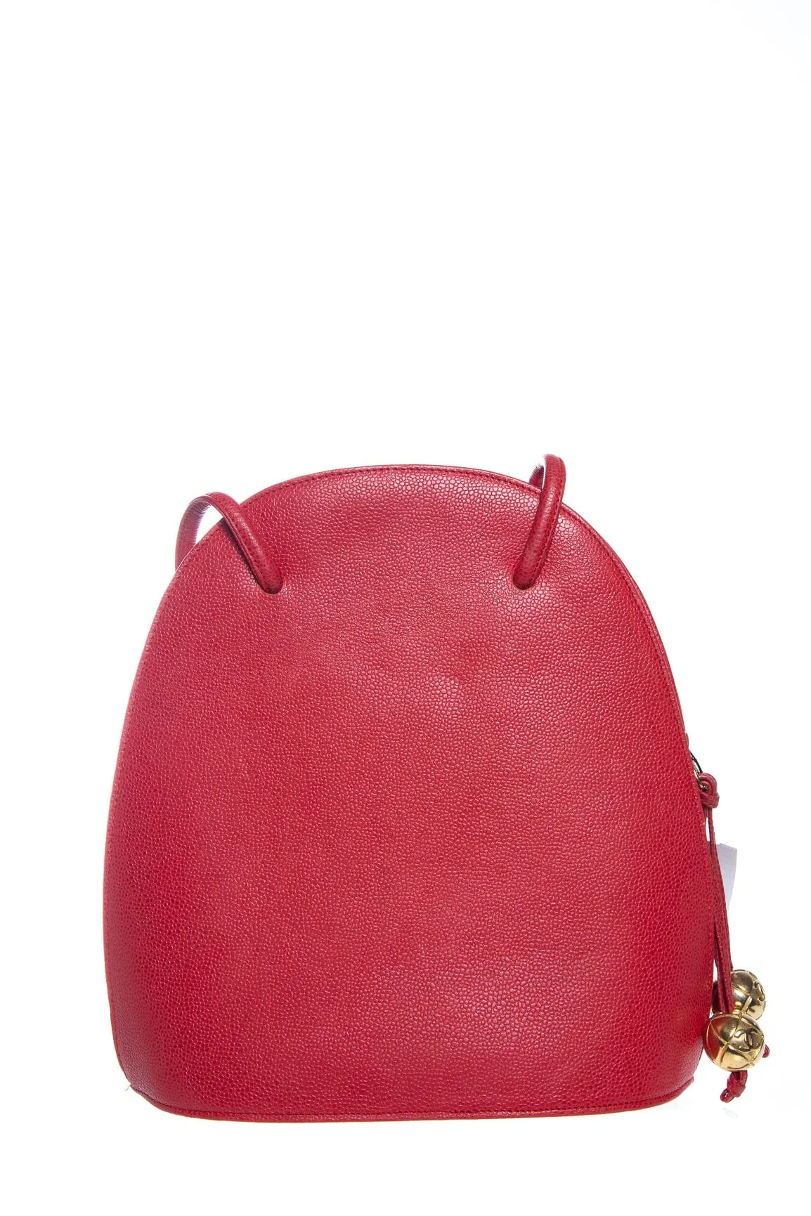 Chanel Vintage 1994-1996 Red Caviar Rounded Tote
