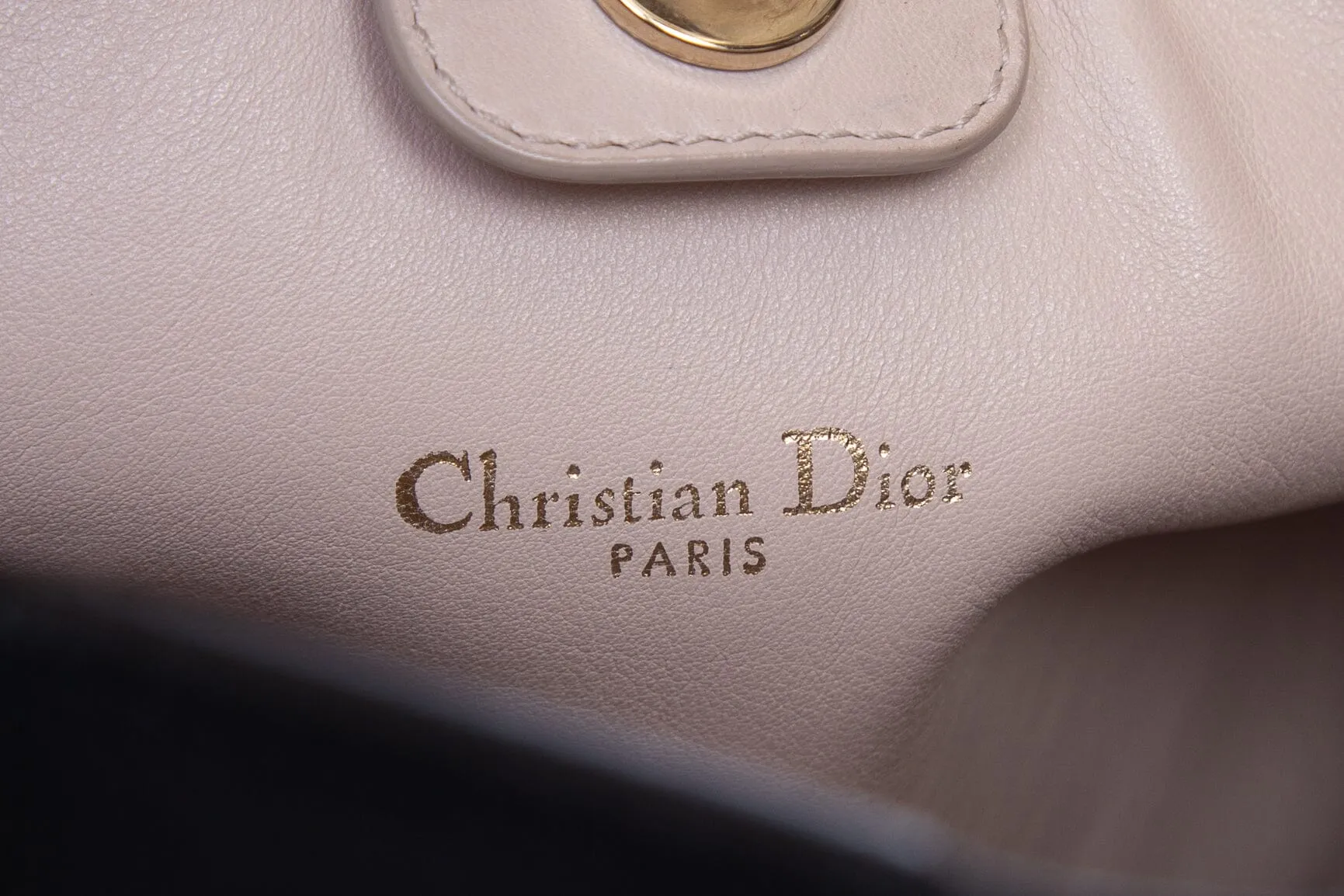 Christian Dior DIORIFIC Black Leather Patch Tote W/ Pouchette