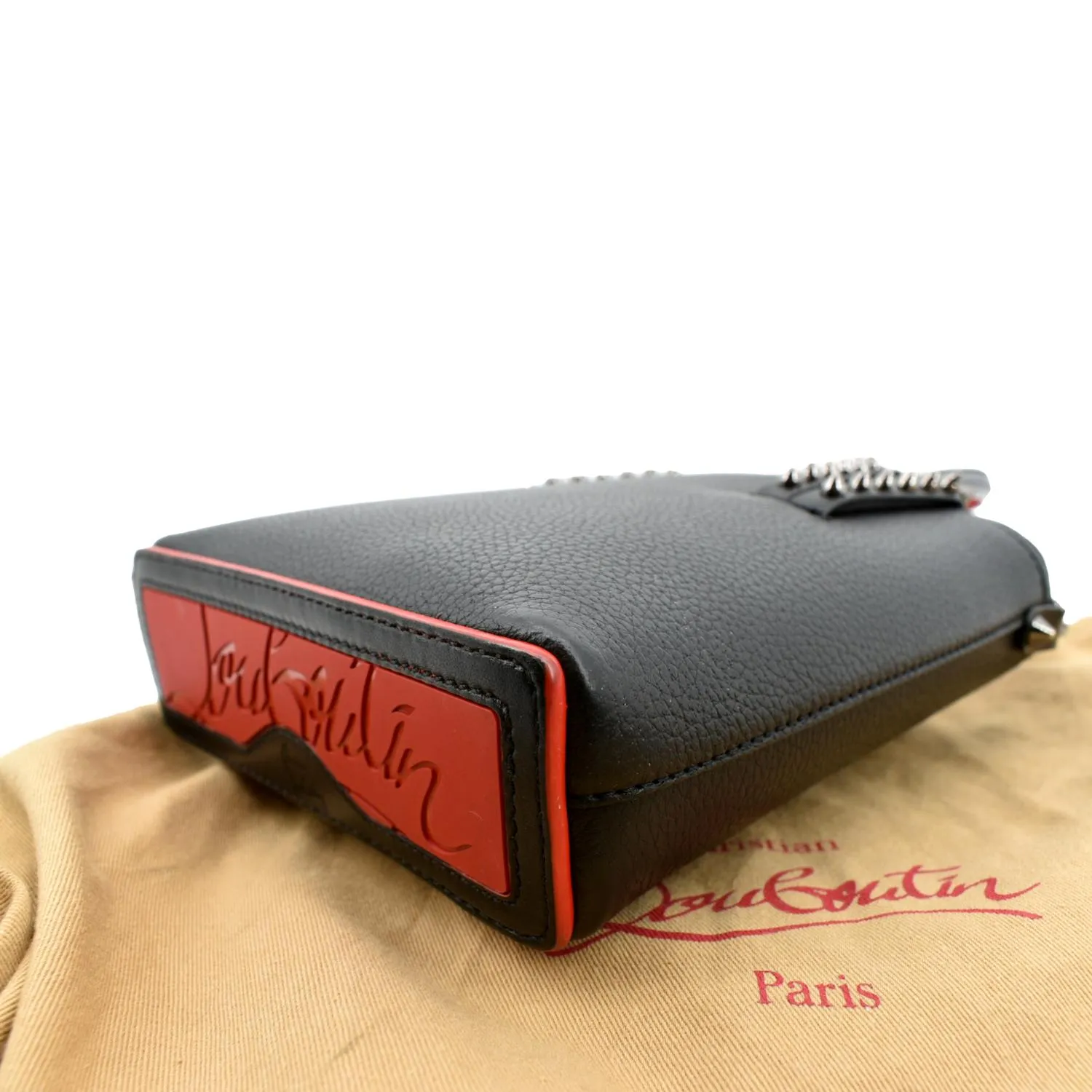 CHRISTIAN LOUBOUTIN Cabata Mini Leather Tote Bag Black