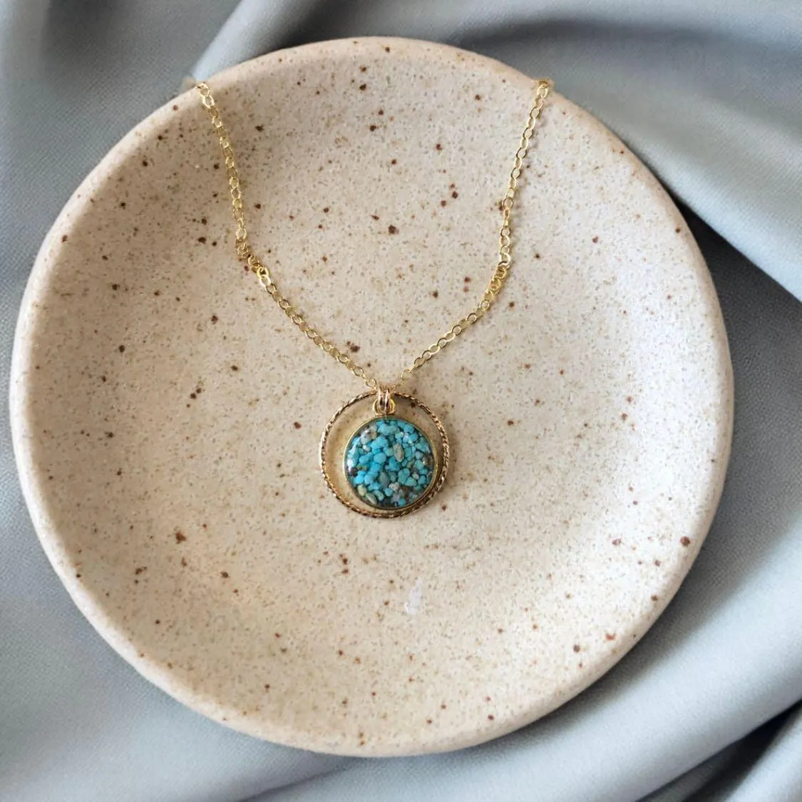 Circle of Love - Turquoise necklace