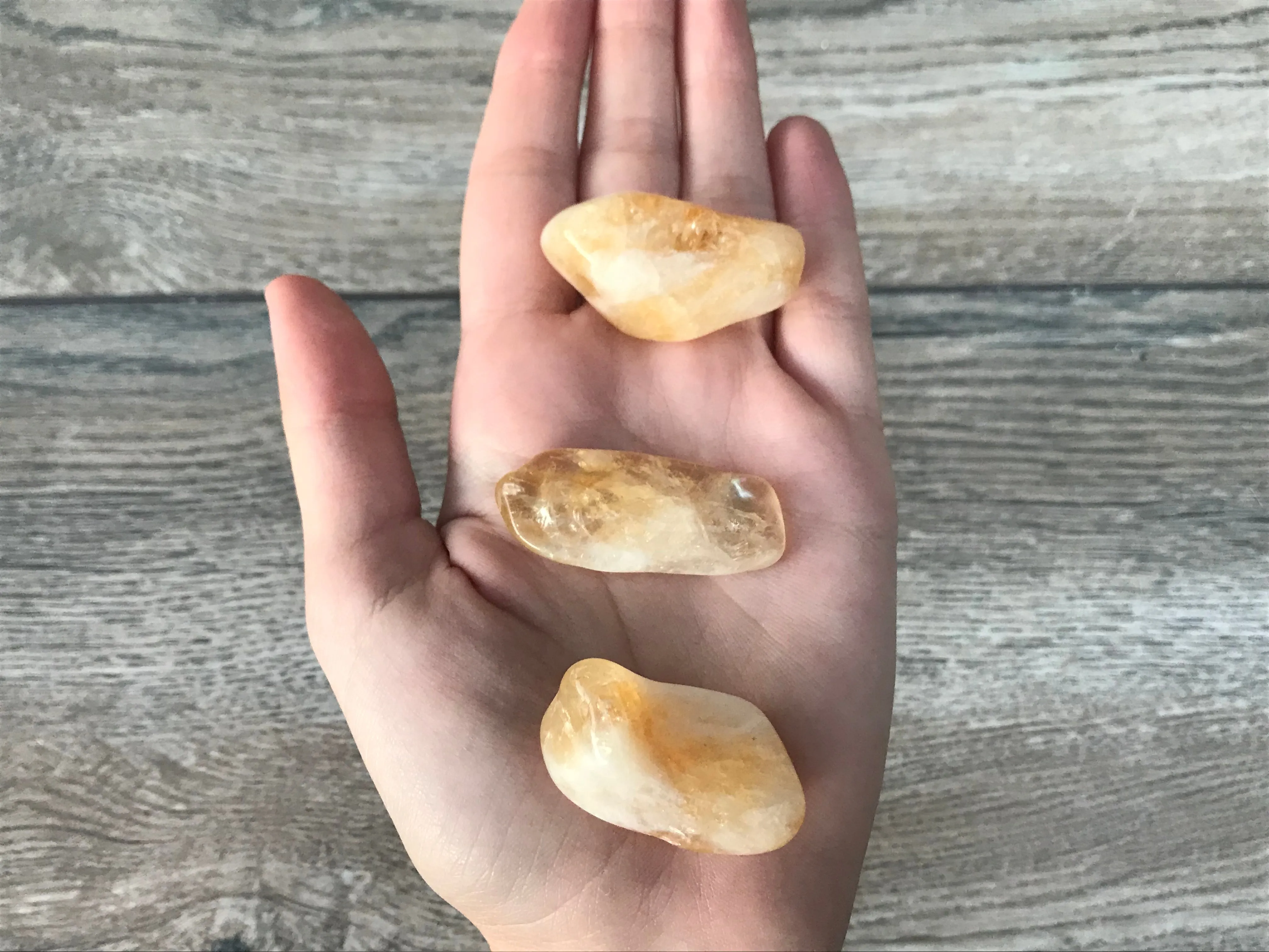Citrine Palm Stone