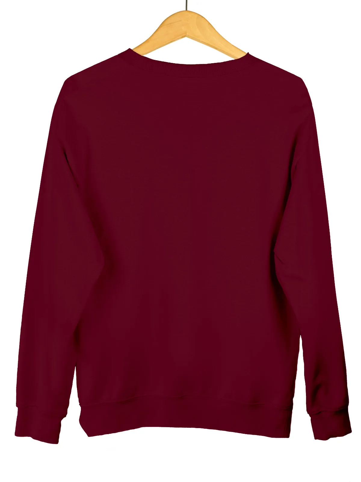Claret Red Plain Sweatshirt