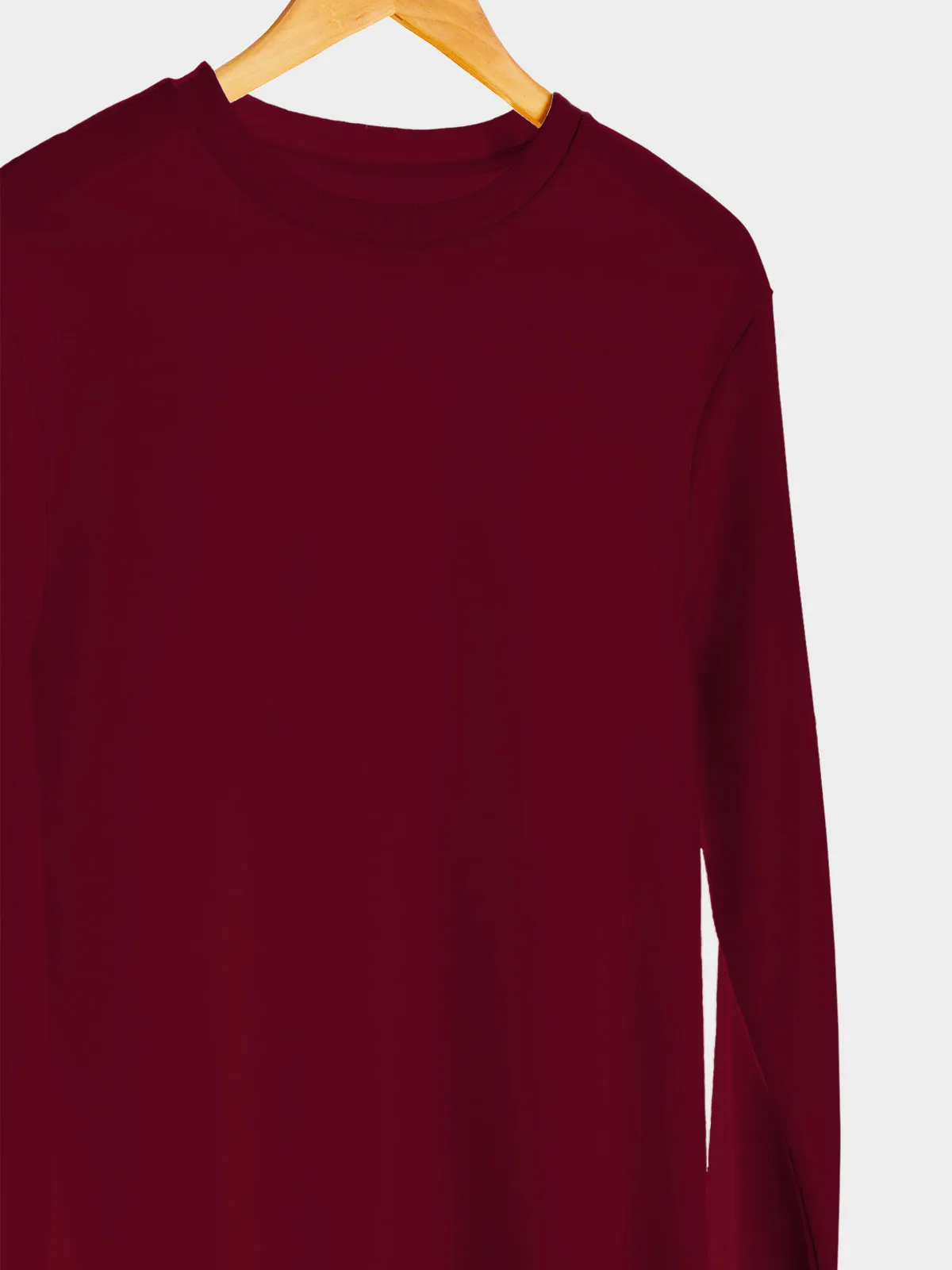 Claret Red Plain Sweatshirt