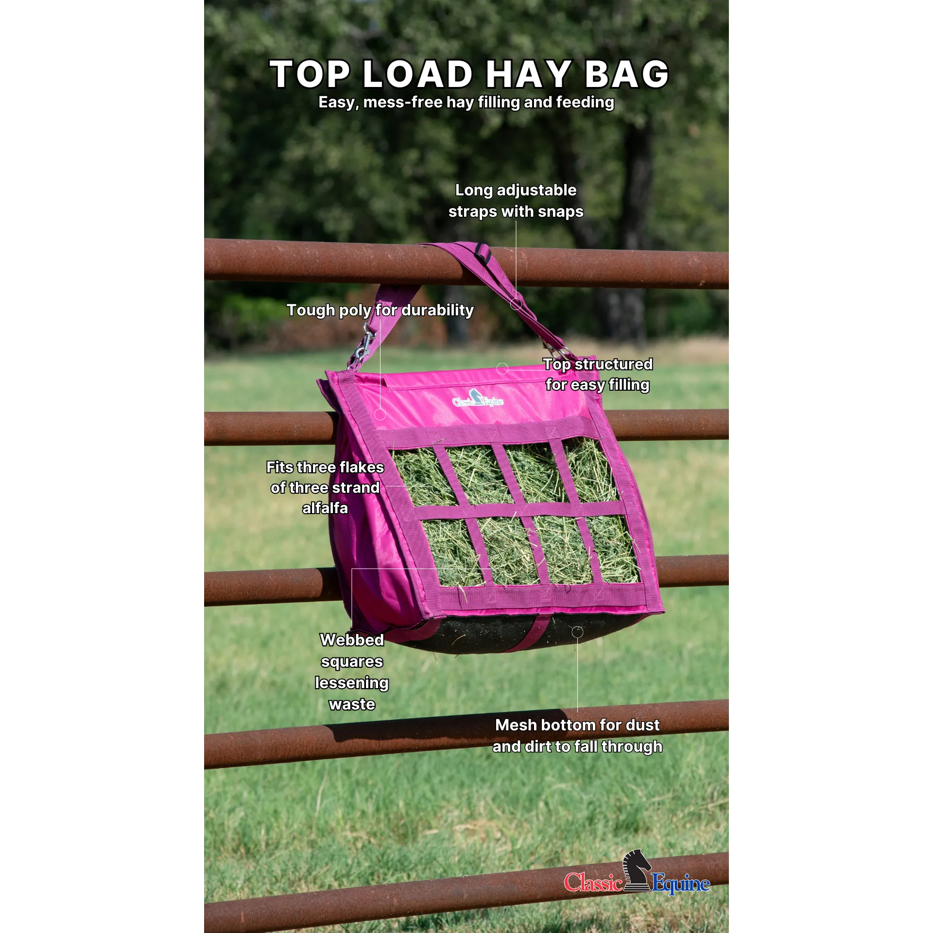 Classic Equine Top Load Hay Bag- Pueblo