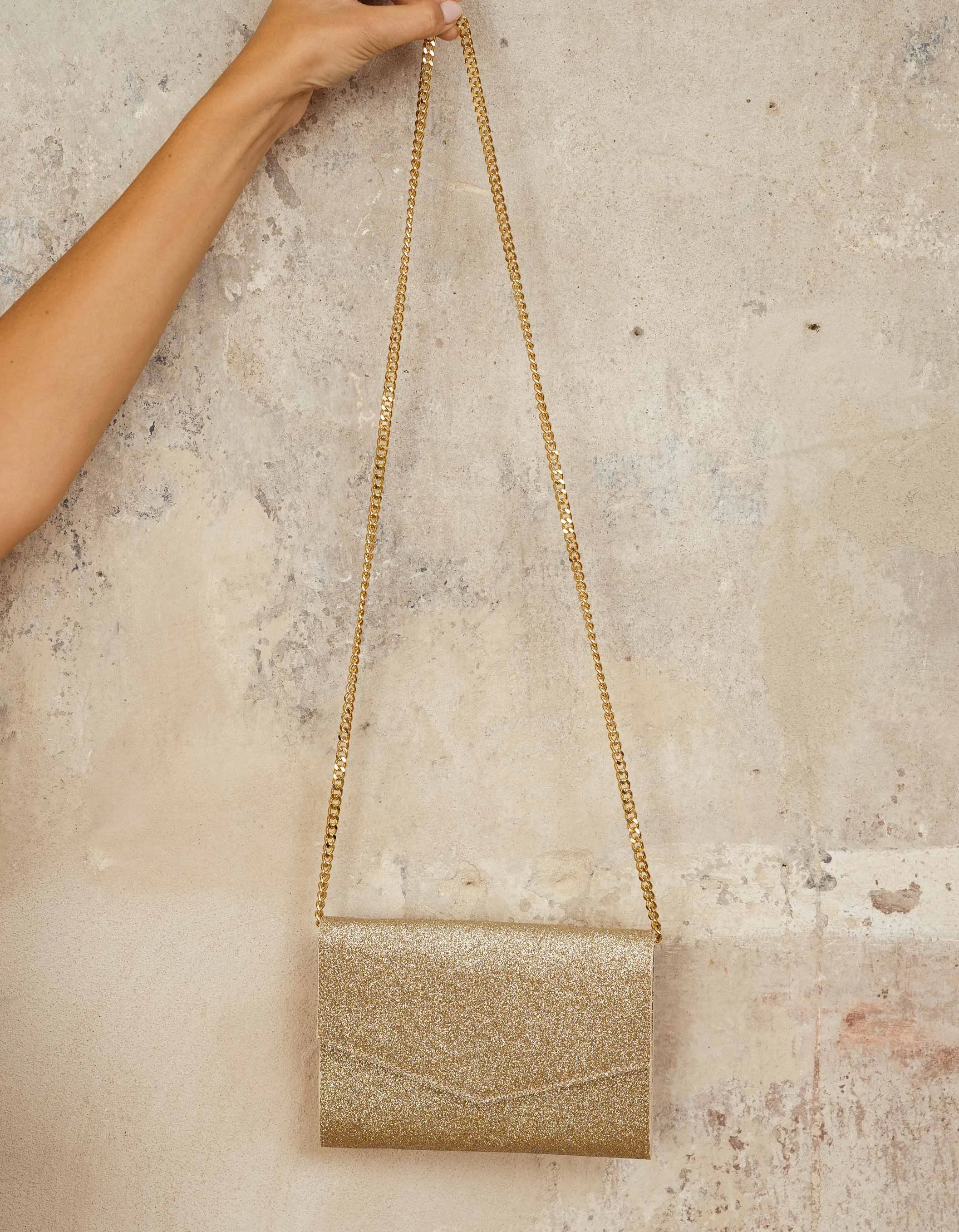 Constant Love Clutch - Glitter Gold