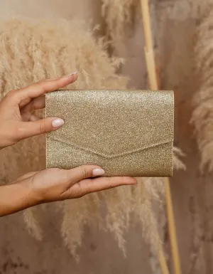 Constant Love Clutch - Glitter Gold