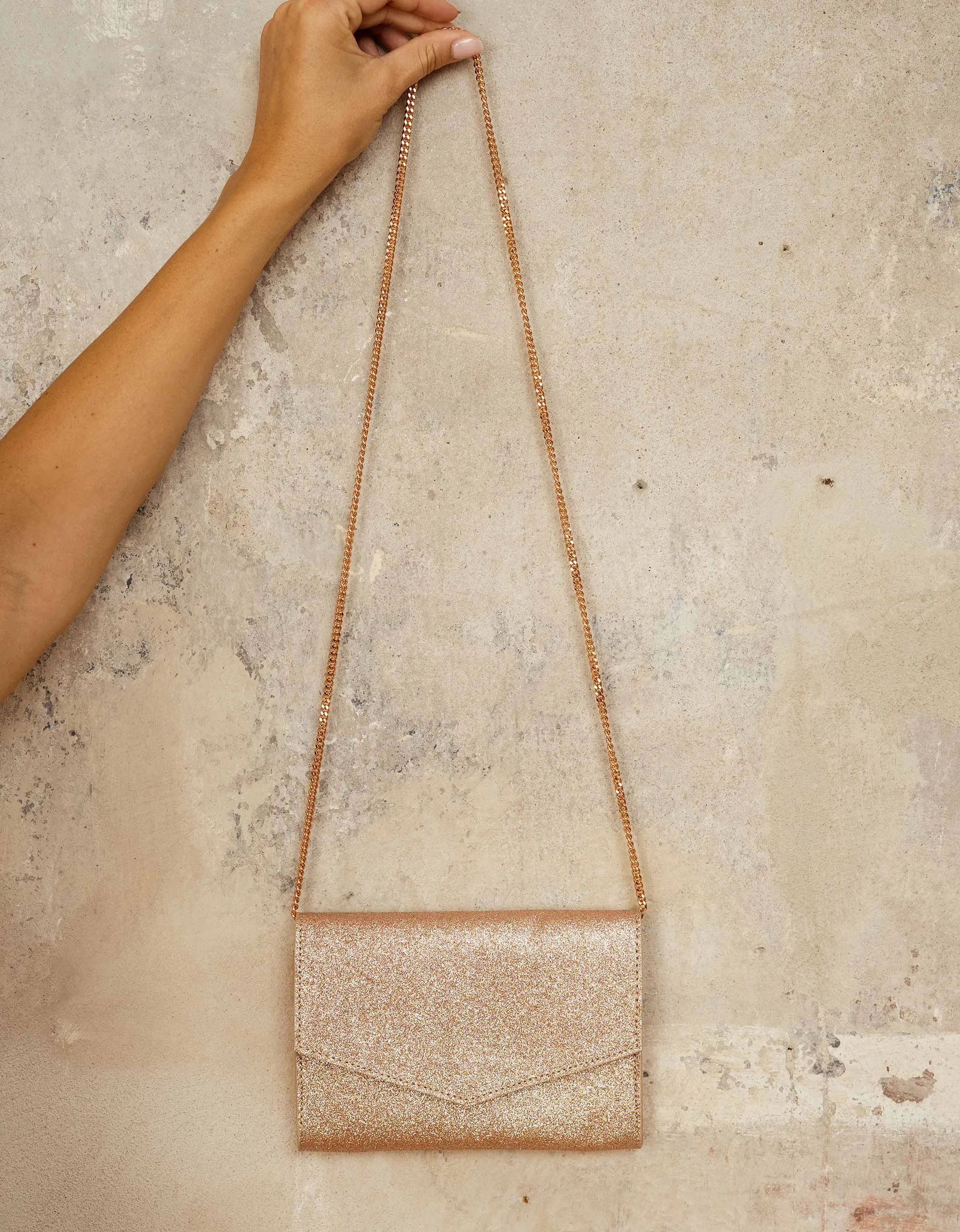 Constant Love Clutch - Glitter Rosegold