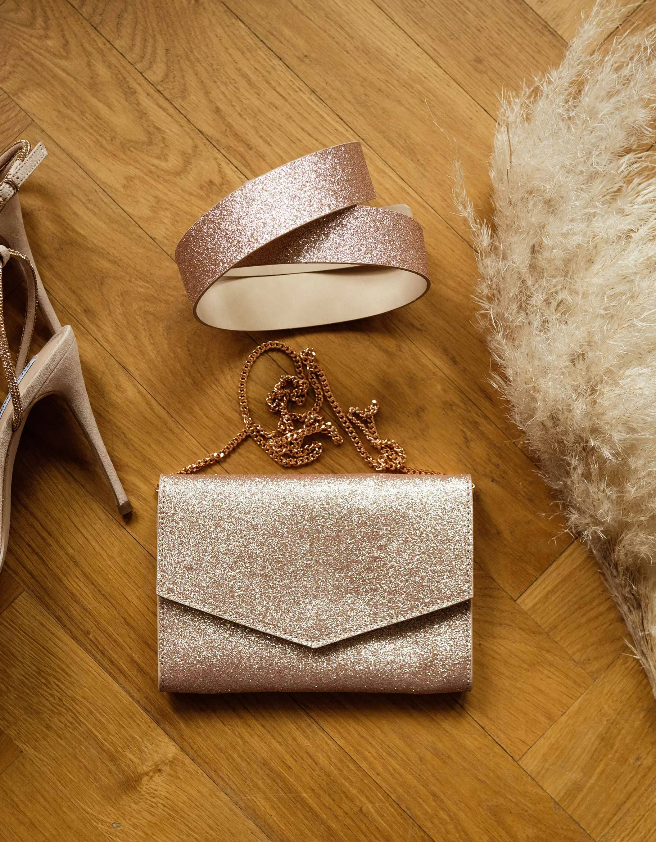 Constant Love Clutch - Glitter Rosegold