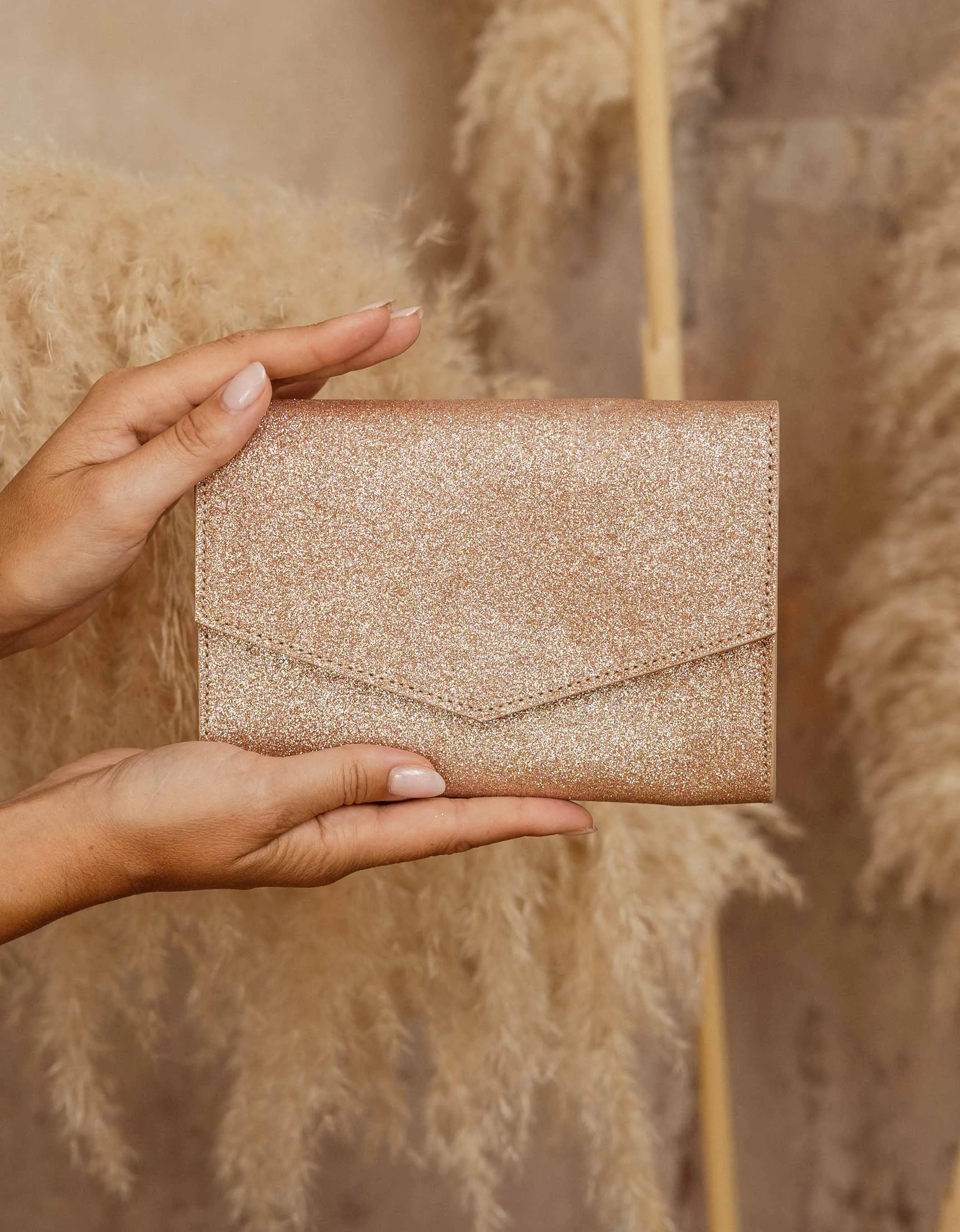 Constant Love Clutch - Glitter Rosegold