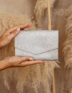 Constant Love Clutch - Glitter Silber
