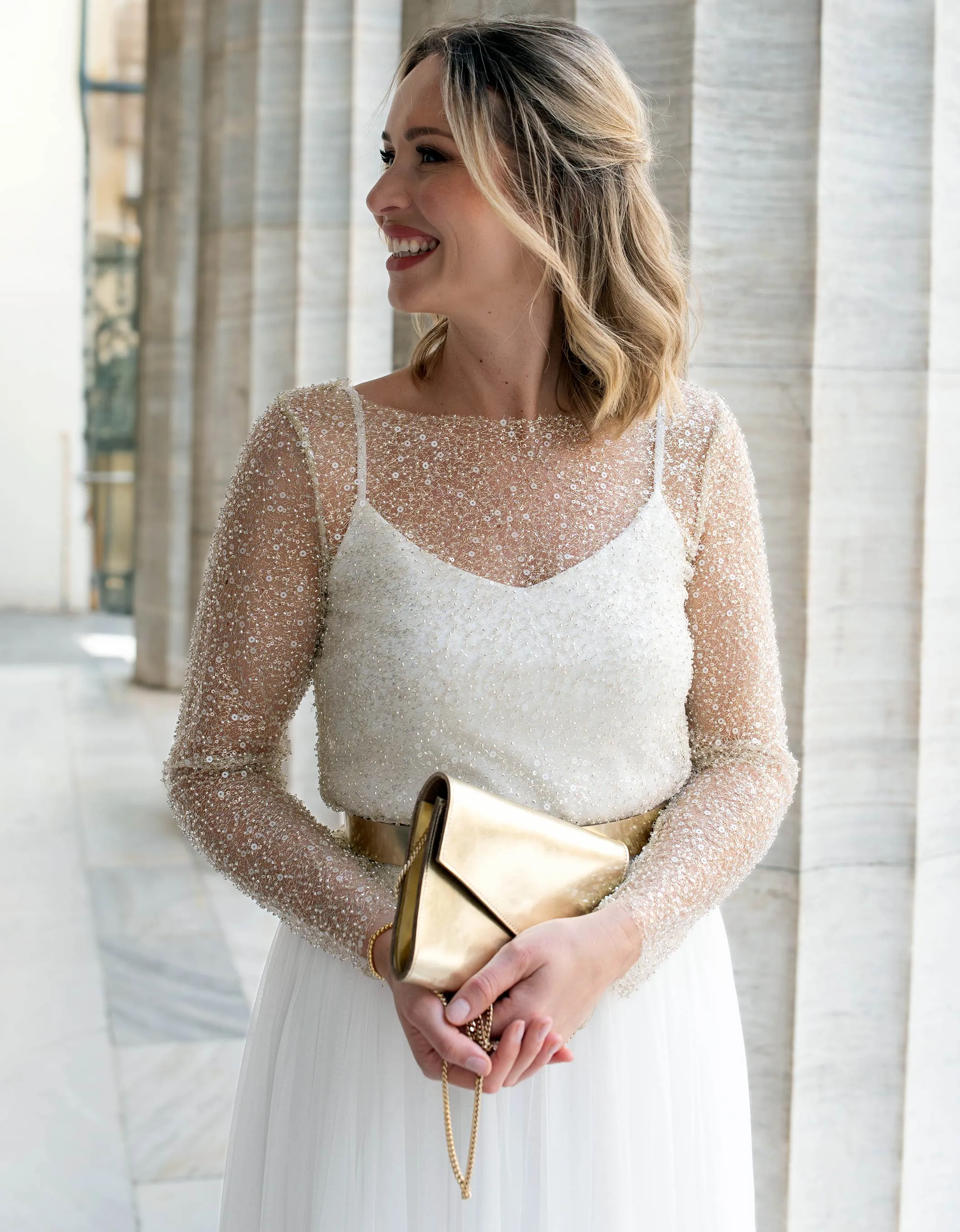 Constant Love Clutch - Shiny Gold