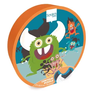 Contour Compact Puzzle - Monsters