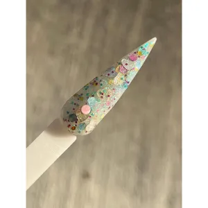 Cotton Candy Hearts Glitter acrylic powder, best glitter acrylic powder, glitter acrylic powder for acrylic nails, glitter nail dip, glitter nail dipping powder, acrylic powder