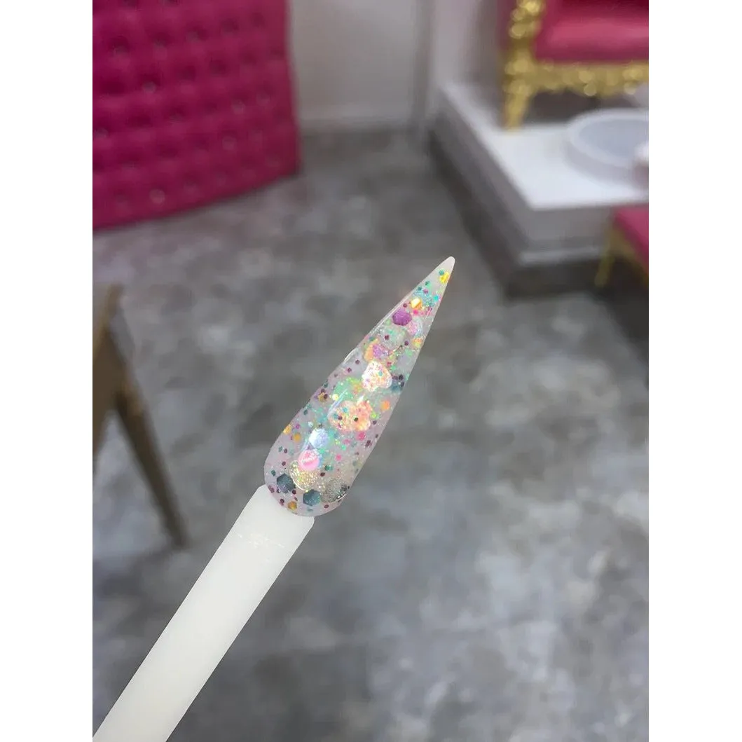 Cotton Candy Hearts Glitter acrylic powder, best glitter acrylic powder, glitter acrylic powder for acrylic nails, glitter nail dip, glitter nail dipping powder, acrylic powder