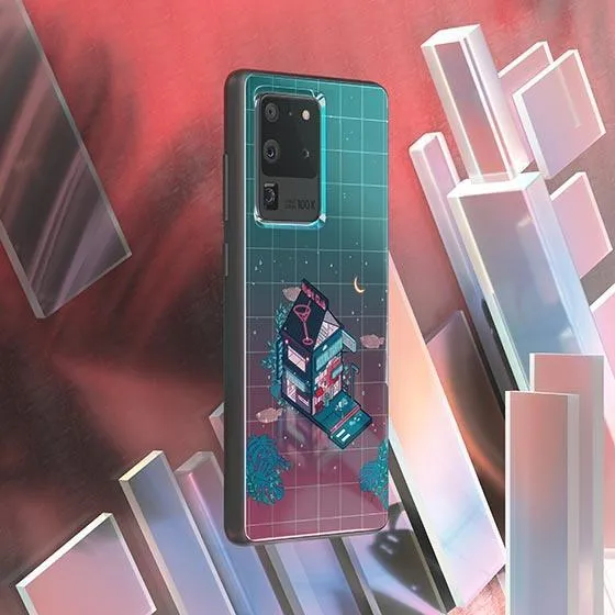 Cyberpunk Peach Drink LED Case for Samsung