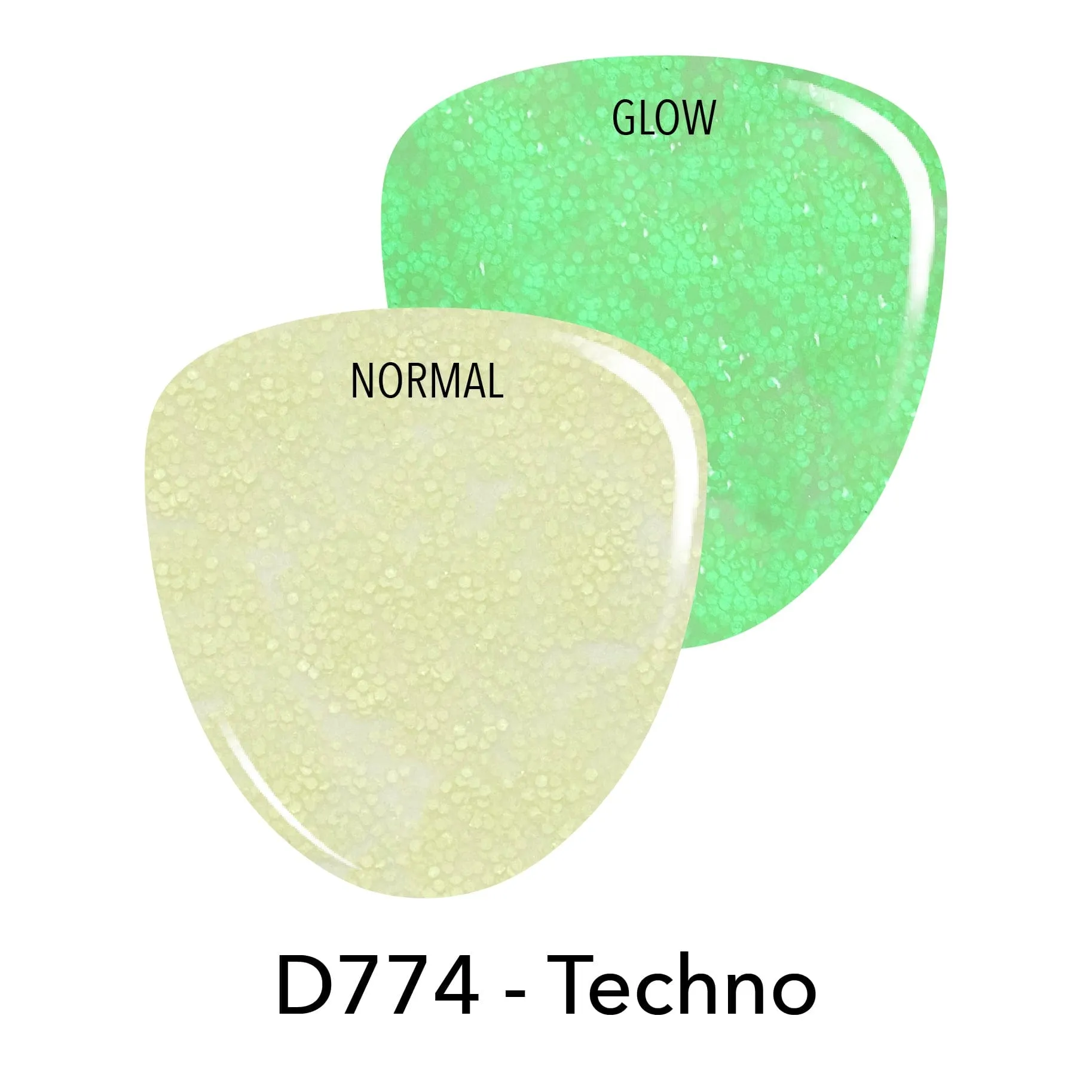 D774 Techno Green Glitter Dip Powder