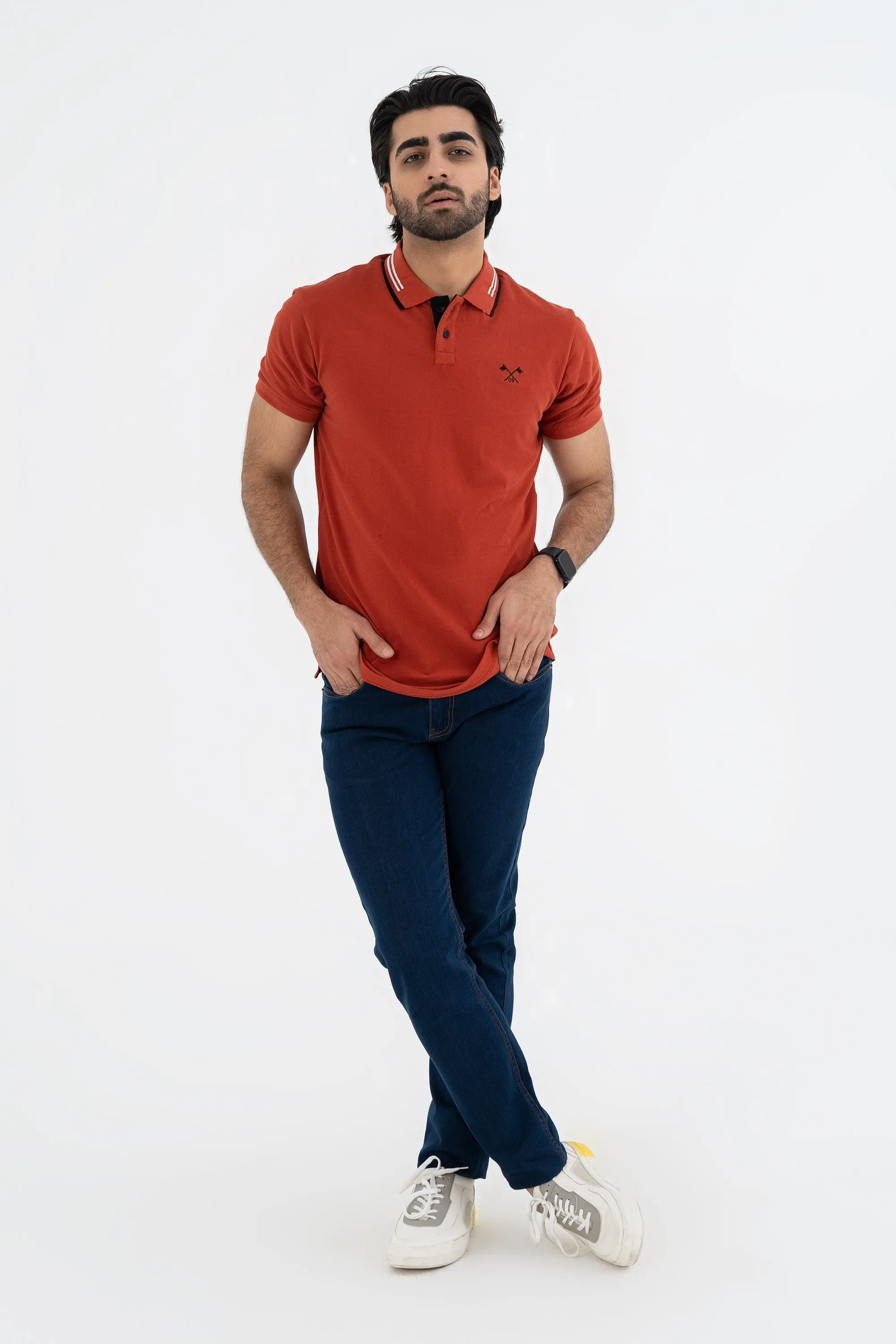 Dark Peach Polo Shirt